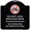 Signmission Do Not Lock Bicycles Here No Estacione Su Bicicleta Aqui Heavy-Gauge Alum, 18" x 18", BS-1818-24148 A-DES-BS-1818-24148 - alternate 1
